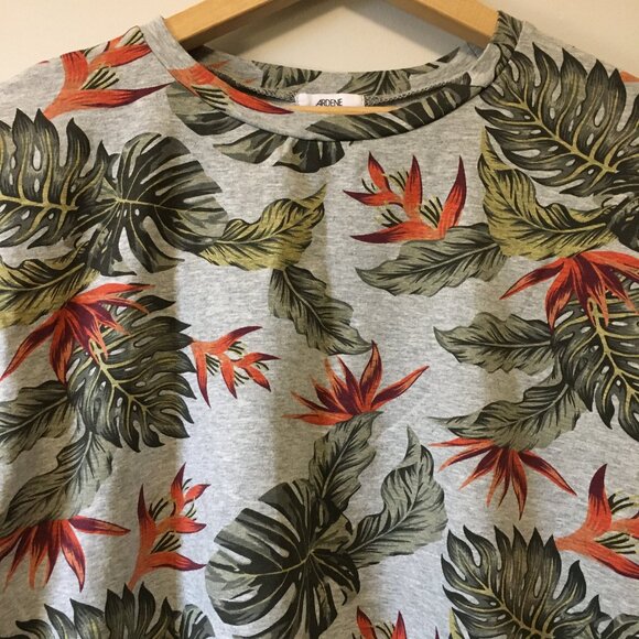 Tropical Botanical Floral Cotton Short Sleeve Tee - Picture 5 of 14